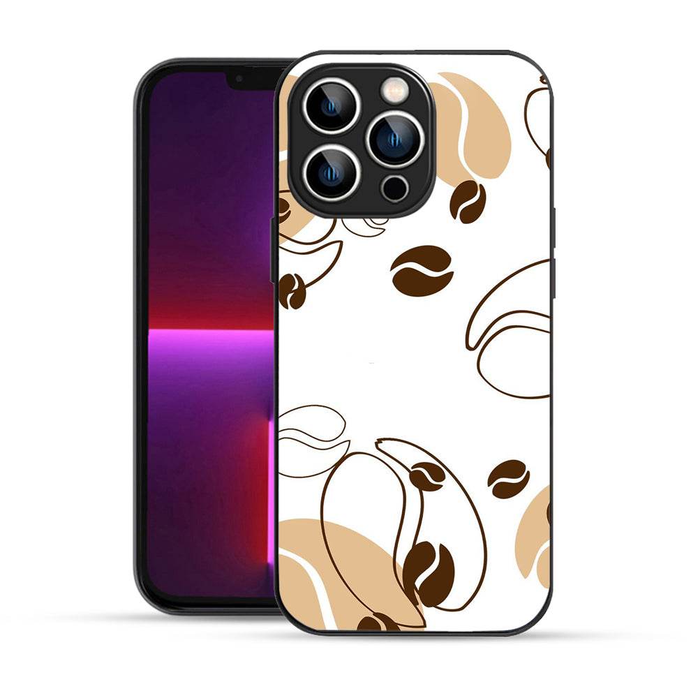 Bornstud Coffee Bean Doodle Mobile Cover for iPhone 13 Pro Max – Vibrant Elegance with Premium Protection - Bornstud