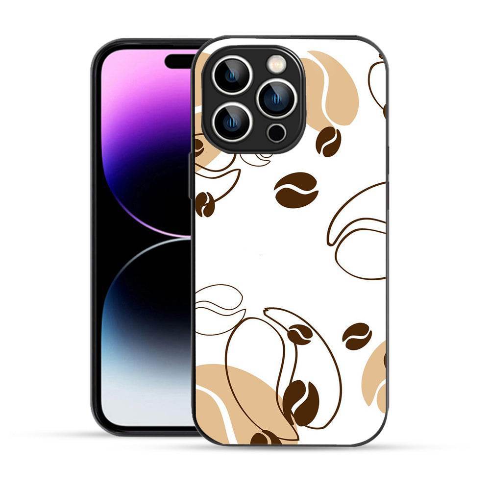 Bornstud Coffee Bean Doodle Mobile Cover for iPhone 14 Pro – Vibrant Elegance with Premium Protection - Bornstud