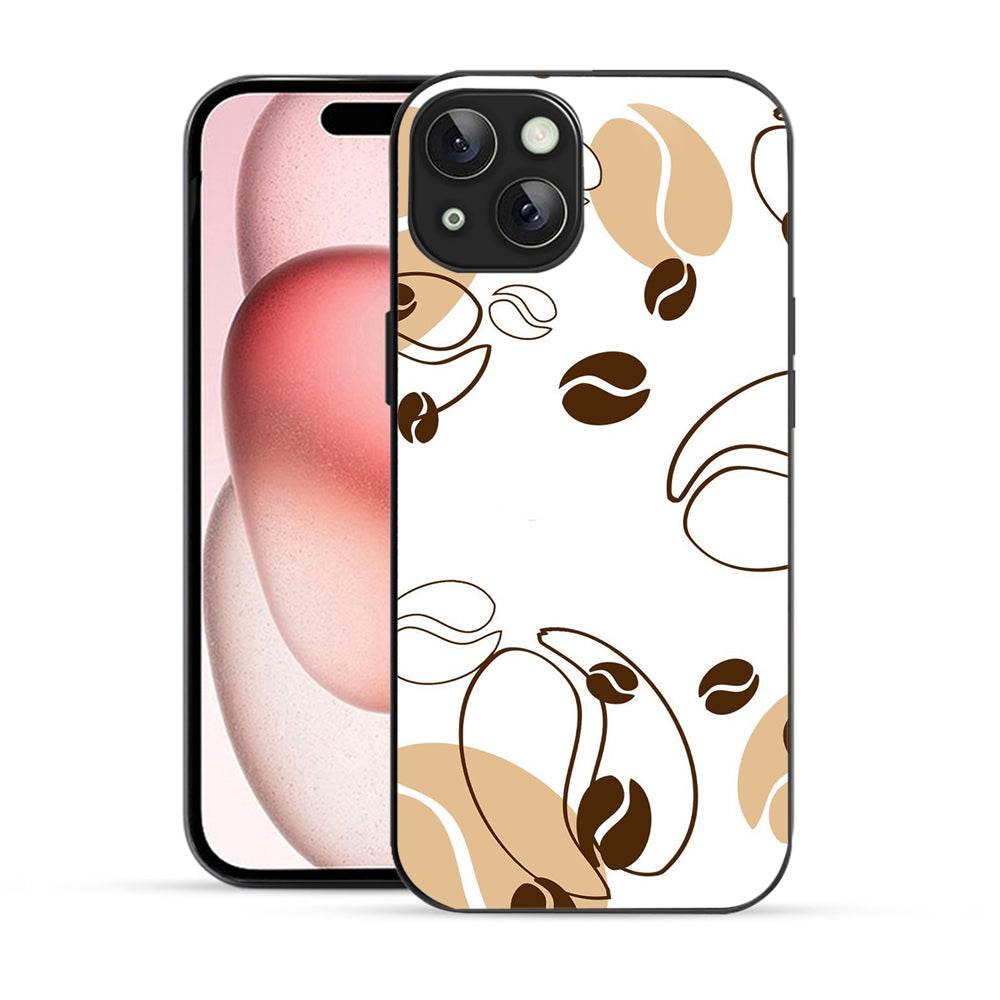 Bornstud Coffee Bean Doodle Mobile Cover for iPhone 15 – Vibrant Elegance with Premium Protection - Bornstud