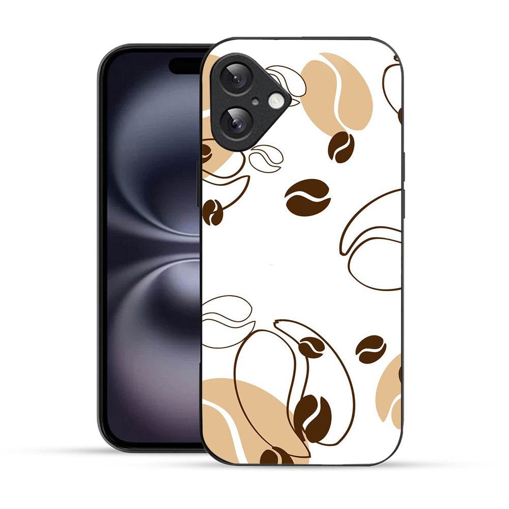 Bornstud Coffee Bean Doodle Mobile Cover for iPhone 16 Plus – Vibrant Elegance with Premium Protection - Bornstud