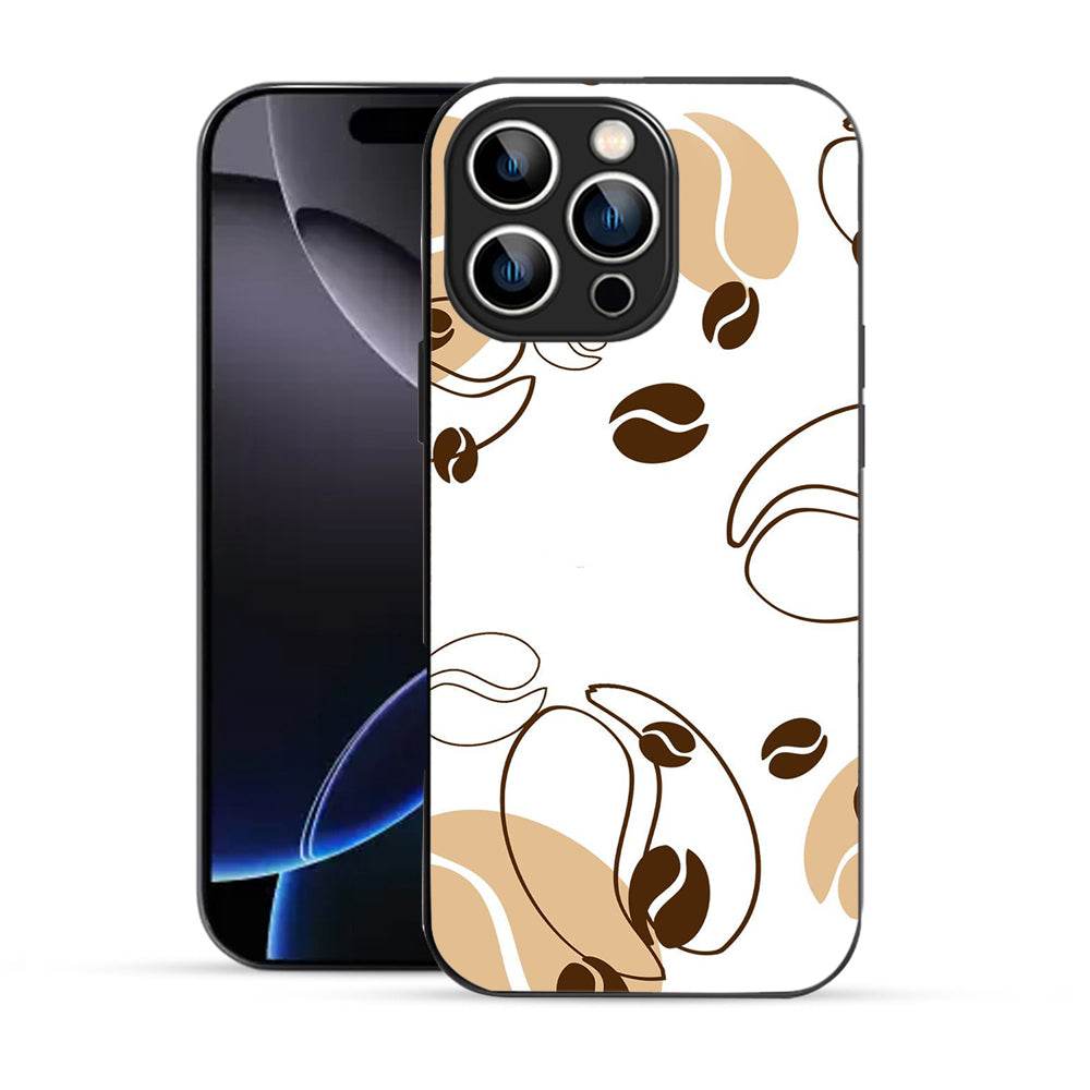 Bornstud Coffee Bean Doodle Mobile Cover for iPhone 16 Pro Max– Vibrant Elegance with Premium Protection - Bornstud