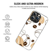 Bornstud Coffee Bean Doodle Mobile Cover for iPhone 16 Pro Max– Vibrant Elegance with Premium Protection - Bornstud