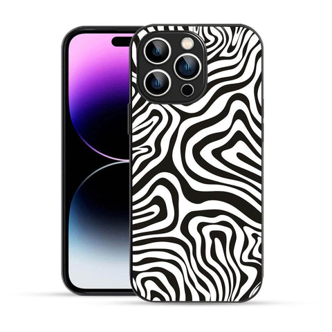 Elevate Your iPhone Experience with Bornstud's 2D Glass Printed Aesthetic Abstract Curve Seamless Pattern  Mobile Back Cover - Bornstud
