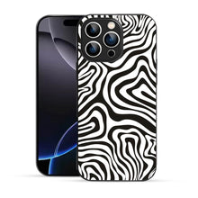 Elevate Your iPhone Experience with Bornstud's 2D Glass Printed Aesthetic Abstract Curve Seamless Pattern  Mobile Back Cover - Bornstud