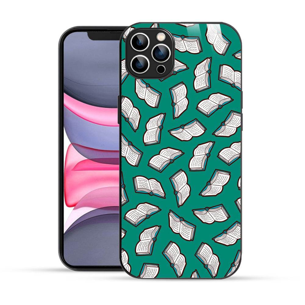 Bornstud Aesthetic Books Seamless Pattern Mobile Cover for iPhone 12 Pro – Vibrant Elegance with Premium Protection - Bornstud