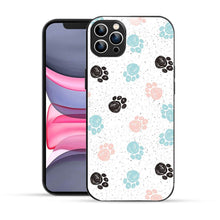 Elevate Your iPhone Experience with Bornstud's 2D Glass Printed Aesthetic Dog Paw Prints Mobile Back Cover - Bornstud