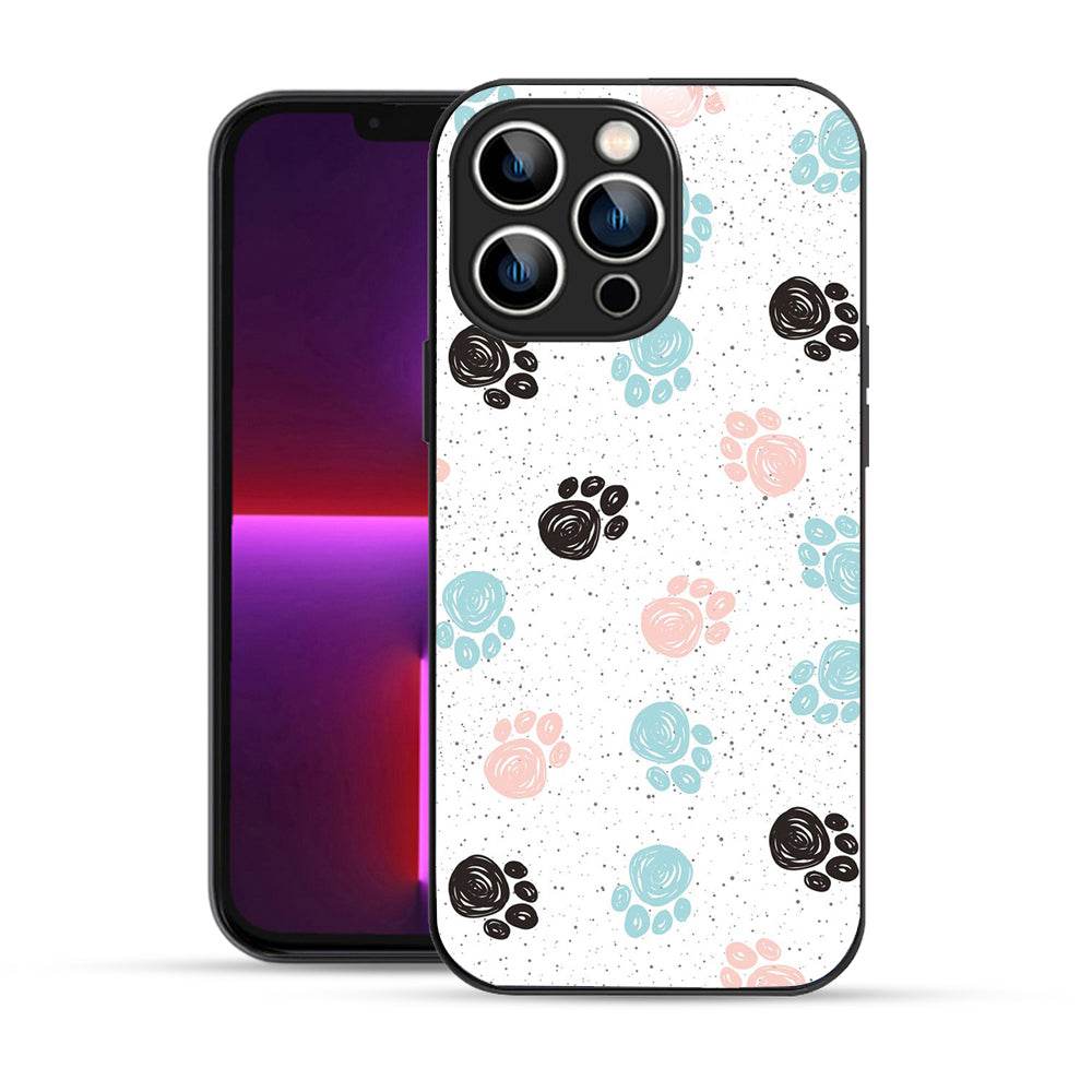 Bornstud Dog Paw Prints Mobile Cover for iPhone 13 Pro Max – Vibrant Elegance with Premium Protection - Bornstud