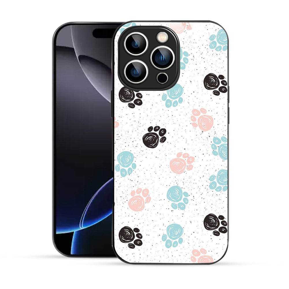 Bornstud Dog Paw Prints Mobile Cover for iPhone 16 Pro Max– Vibrant Elegance with Premium Protection - Bornstud