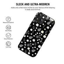 Bornstud Flowers and Tropical Leaves Mobile Cover for iPhone 15 – Vibrant Elegance with Premium Protection - Bornstud