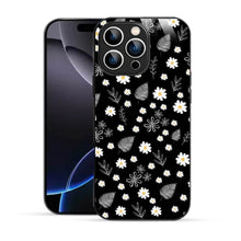 Elevate Your iPhone Experience with Bornstud's 2D Glass Printed Aesthetic Flowers and Tropical Leaves Mobile Back Cover - Bornstud