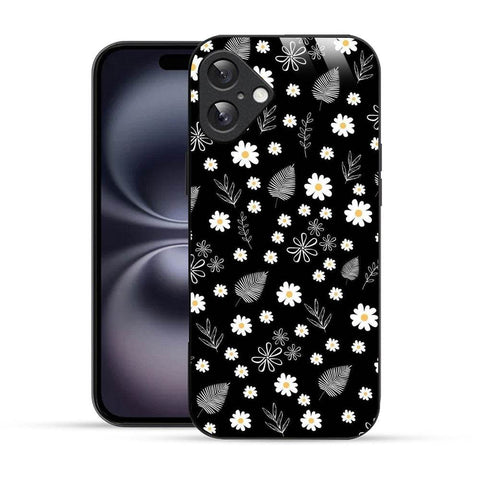 Elevate Your iPhone Experience with Bornstud's 2D Glass Printed Aesthetic Flowers and Tropical Leaves Mobile Back Cover - Bornstud
