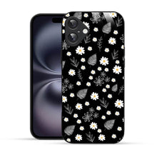 Elevate Your iPhone Experience with Bornstud's 2D Glass Printed Aesthetic Flowers and Tropical Leaves Mobile Back Cover - Bornstud