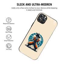 Bornstud 2D Glass Anime Character Goku Design iPhone Back Cover – Elegant & Protective - Bornstud