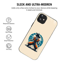 Bornstud 2D Glass Anime Character Goku Design iPhone Back Cover – Elegant & Protective - Bornstud