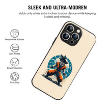 Bornstud 2D Glass Anime Character Goku Design iPhone Back Cover – Elegant & Protective - Bornstud