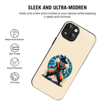 Bornstud 2D Glass Anime Character Goku Design iPhone Back Cover – Elegant & Protective - Bornstud