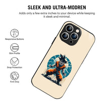 Bornstud 2D Glass Anime Character Goku Design iPhone Back Cover – Elegant & Protective - Bornstud