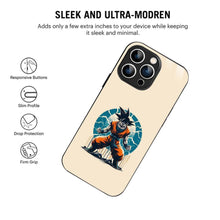Bornstud 2D Glass Anime Character Goku Design iPhone Back Cover – Elegant & Protective - Bornstud