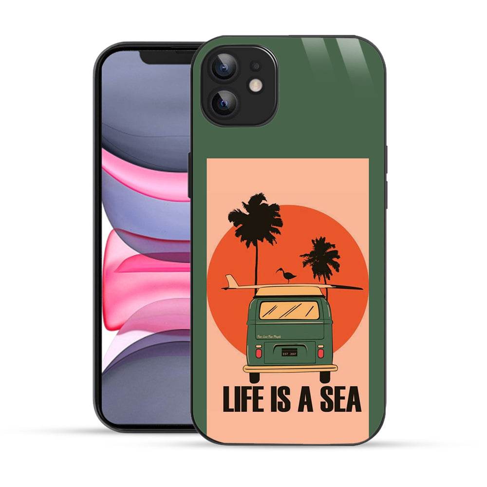 Anime Lovers Choice: Life is a Sea iPhone 12 Mobile Cover by Bornstud - Bornstud
