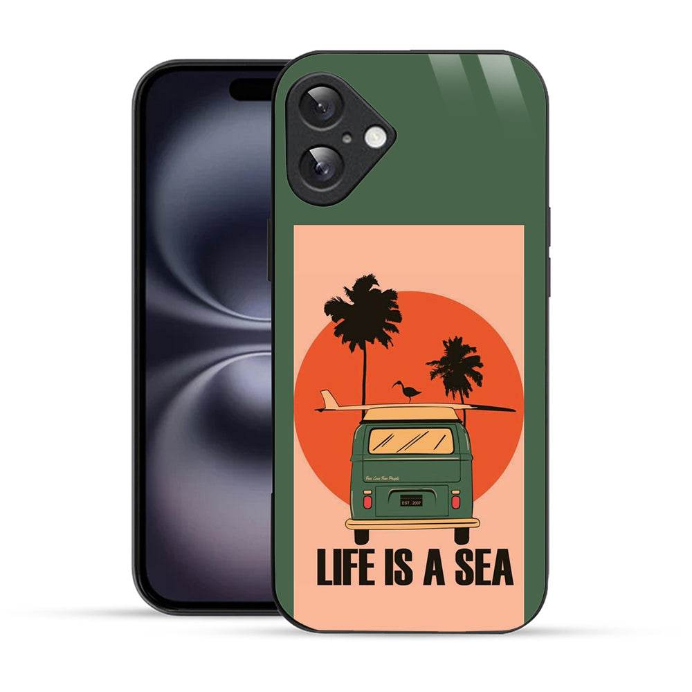 Anime Lovers Choice: Life is a Sea iPhone 16 Pro Mobile Cover by Bornstud - Bornstud