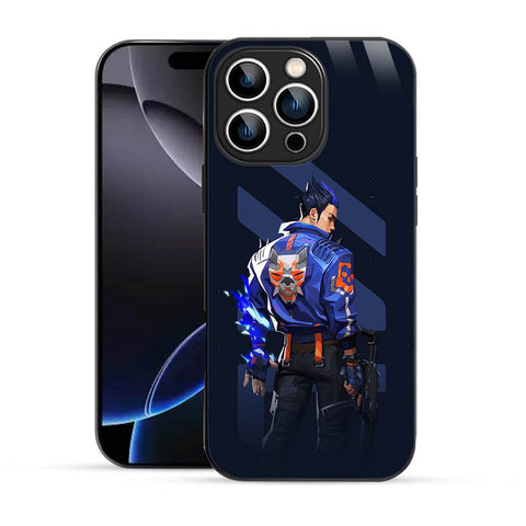 Bornstud 2D Glass Anime Valorant Design iPhone Back Cover – Elegant & Protective - Bornstud