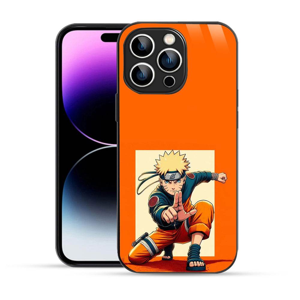 Naruto-Themed Bornstud Anime Back Cover for iPhone 14 Pro Mobile Back Cover – Stylish & Shockproof - Bornstud