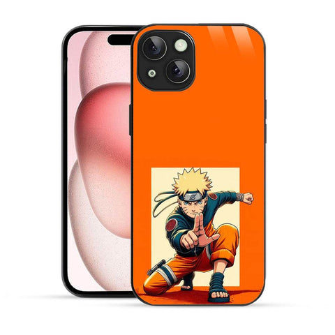 Naruto-Themed Bornstud Anime Back Cover for iPhone 15 Mobile Back Cover – Stylish & Shockproof - Bornstud