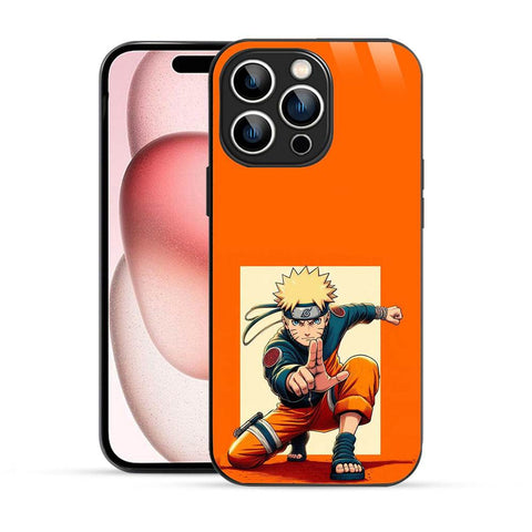 Naruto-Themed Bornstud Anime Back Cover for iPhone 15 Pro Mobile Back Cover – Stylish & Shockproof - Bornstud