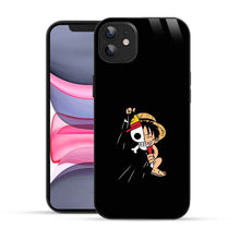 Elevate Your iPhone Experience with Bornstud's 2D Glass Printed Anime MONKEY-D-LUFFY One Piece Mobile Back Cover - Bornstud