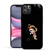 Elevate Your iPhone Experience with Bornstud's 2D Glass Printed Anime MONKEY-D-LUFFY One Piece Mobile Back Cover - Bornstud