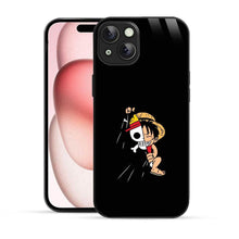 Elevate Your iPhone Experience with Bornstud's 2D Glass Printed Anime MONKEY-D-LUFFY One Piece Mobile Back Cover - Bornstud