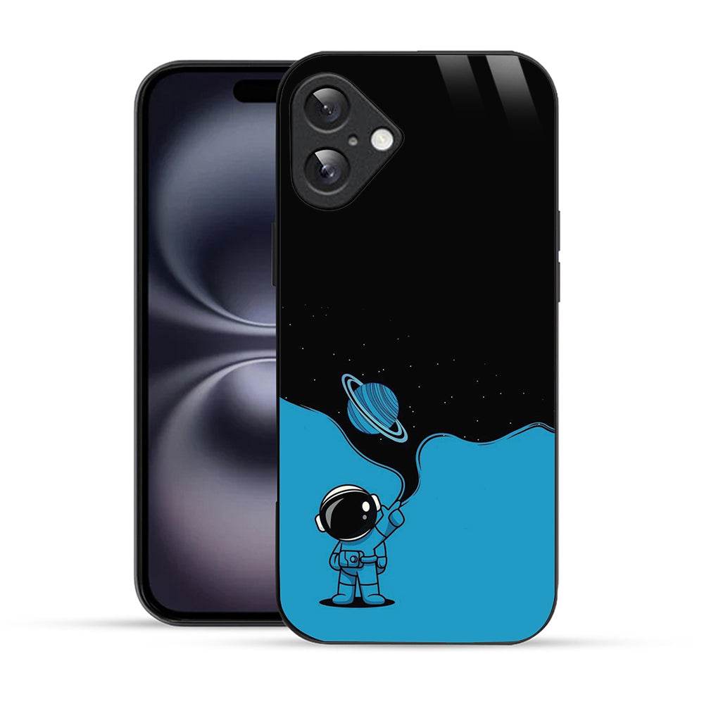 Bornstud Astronaut Blue Space Mobile Cover for iPhone 16 Plus – Explore the Cosmos with Premium Protection - Bornstud