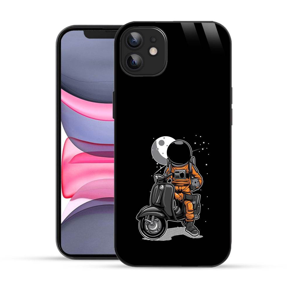 Bornstud Astronauts Scooter Mobile Cover for iPhone 12 – Cosmic Style with Premium Protection - Bornstud