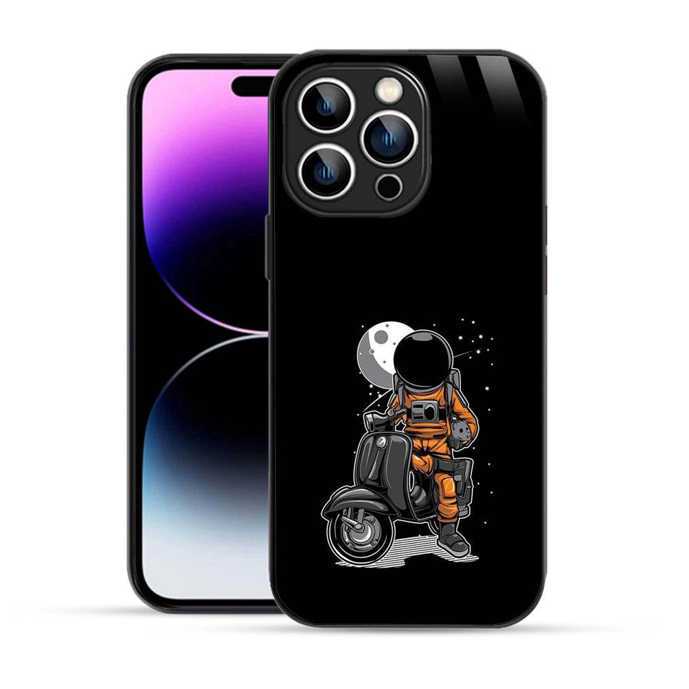 Bornstud Astronauts Scooter Mobile Cover for iPhone 14 Pro – Cosmic Style with Premium Protection - Bornstud