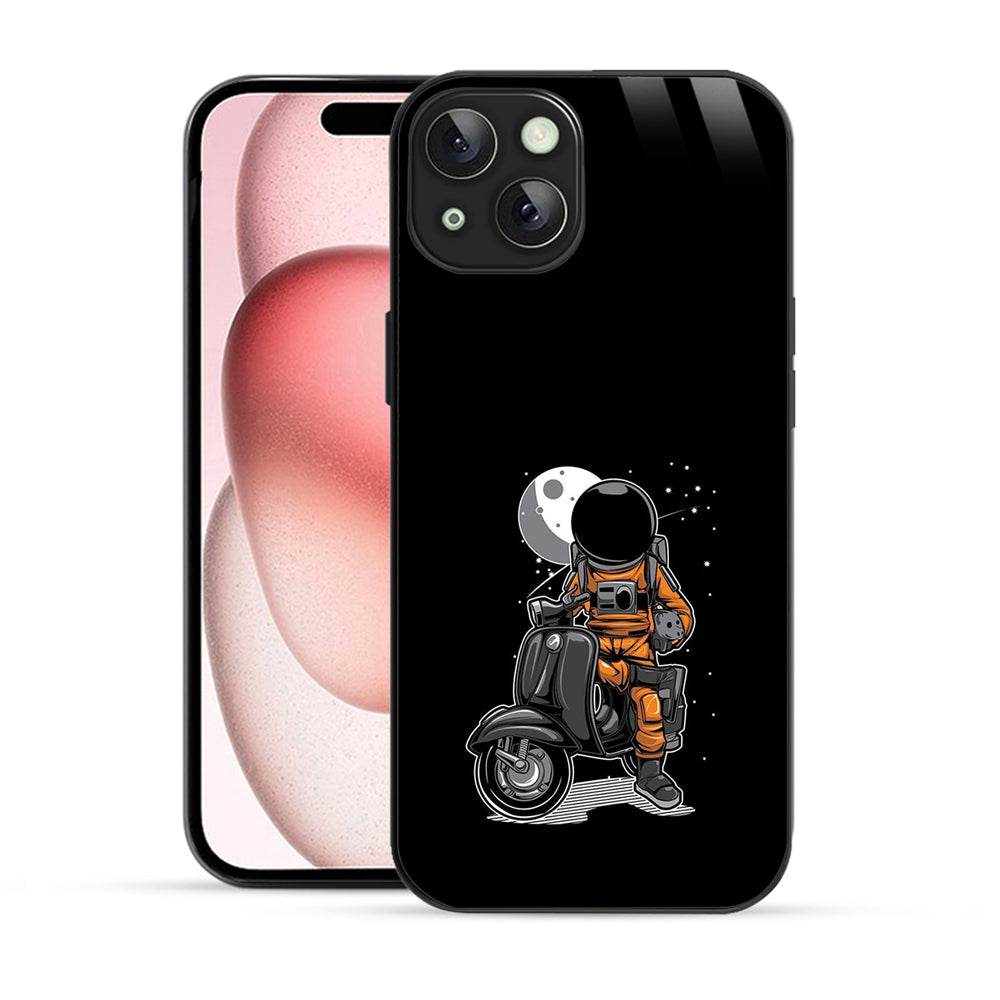 Bornstud Astronauts Scooter Mobile Cover for iPhone 15 Plus – Cosmic Style with Premium Protection - Bornstud