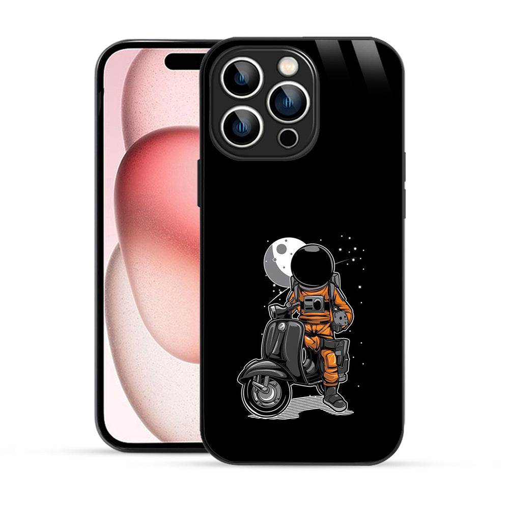 Bornstud Astronauts Scooter Mobile Cover for iPhone 15 Pro – Cosmic Style with Premium Protection - Bornstud