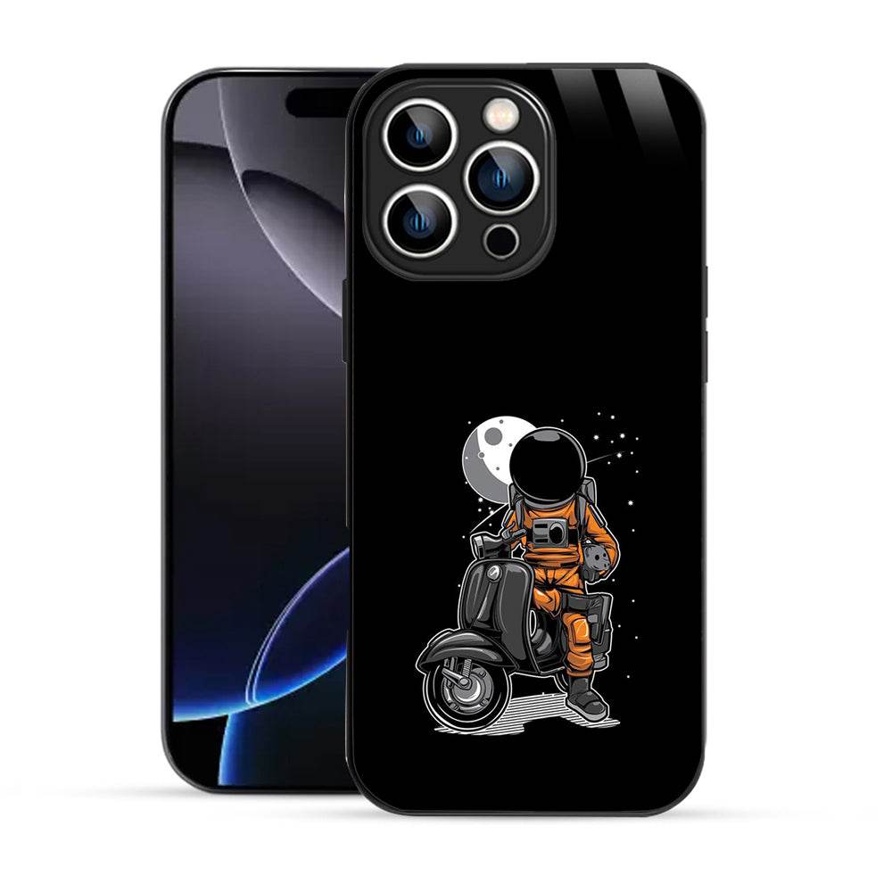Bornstud Astronauts Scooter Mobile Cover for iPhone 16 Pro Max – Cosmic Style with Premium Protection - Bornstud