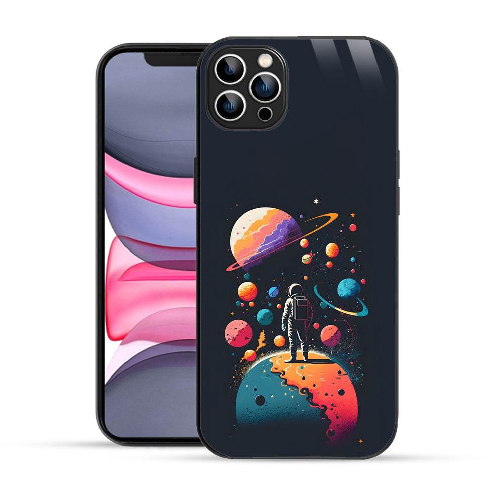 Bornstud Astronauts Galaxy Mobile Cover for iPhone 12 Pro Max– Explore the Cosmos with Premium Protection - Bornstud