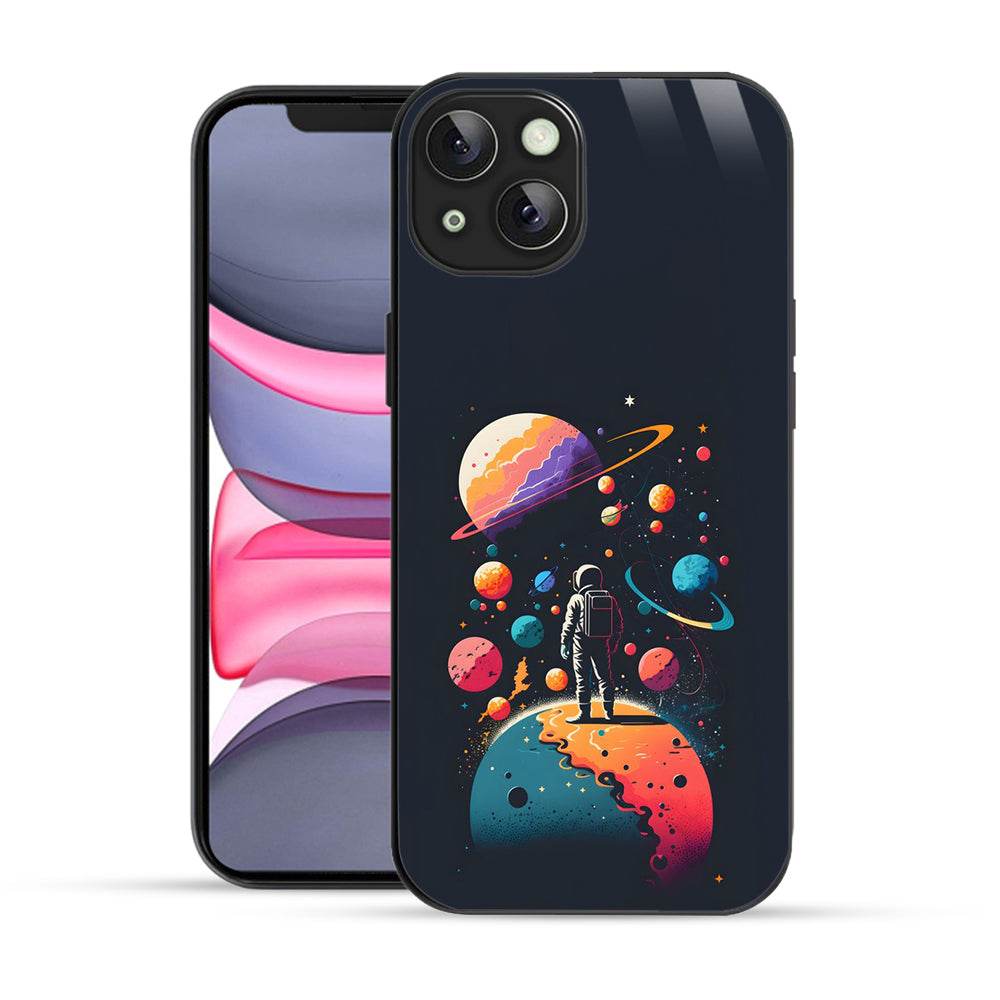 Bornstud Astronauts Galaxy Mobile Cover for iPhone 13 – Explore the Cosmos with Premium Protection - Bornstud