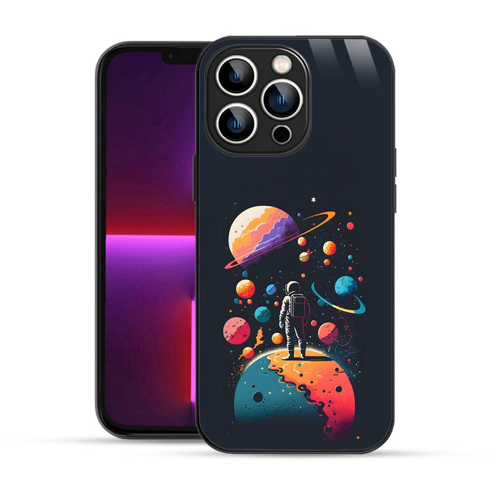 Bornstud Astronauts Galaxy Mobile Cover for iPhone 13 Pro – Explore the Cosmos with Premium Protection - Bornstud