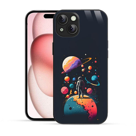 Bornstud Astronauts Galaxy Mobile Cover for iPhone 15 – Explore the Cosmos with Premium Protection - Bornstud
