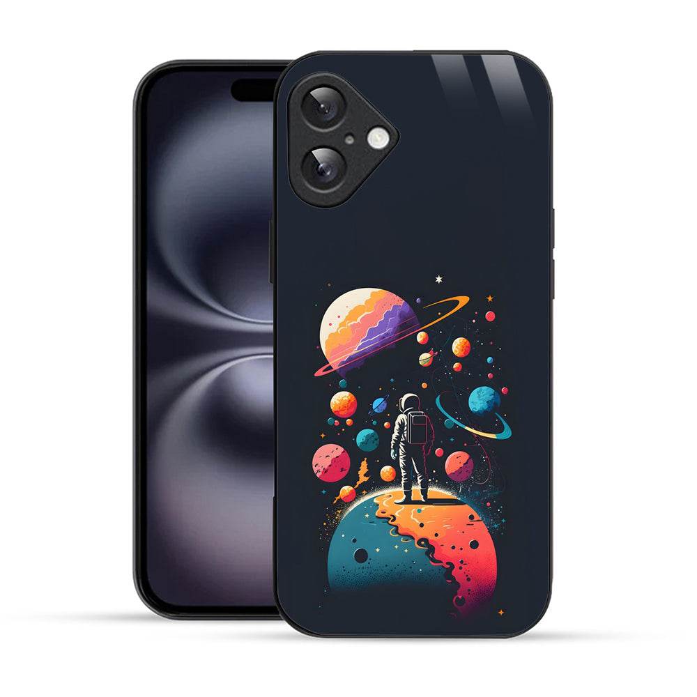 Bornstud Astronauts Galaxy Mobile Cover for iPhone 16 – Explore the Cosmos with Premium Protection - Bornstud