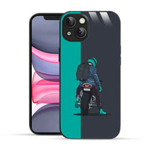 Elevate Your iPhone Experience with Bornstud's 2D Glass Printed Aesthetic Biker with Backpack  Mobile Back Cover - Bornstud