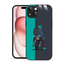 Elevate Your iPhone Experience with Bornstud's 2D Glass Printed Aesthetic Biker with Backpack  Mobile Back Cover - Bornstud