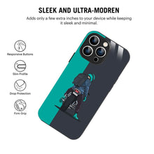 Bornstud Biker with Backpack  Mobile Cover for iPhone 16 Pro Max– Vibrant Elegance with Premium Protection - Bornstud