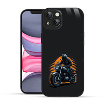 Elevate Your iPhone Experience with Bornstud's 2D Glass Printed Classic Motorcycle Rider Sunset Mobile Back Cover - Bornstud