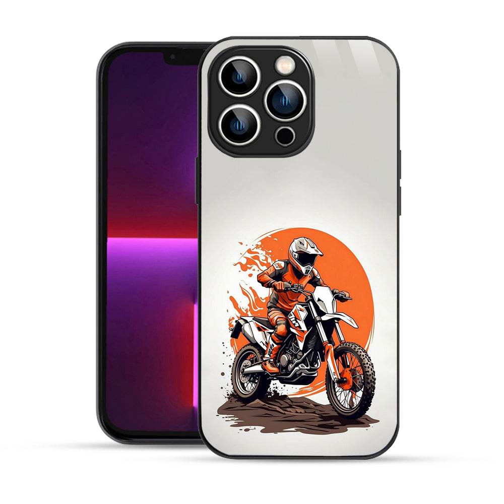 Bornstud Biker with extreme dirt Bike  Mobile Cover for iPhone 13 Pro – Vibrant Elegance with Premium Protection - Bornstud