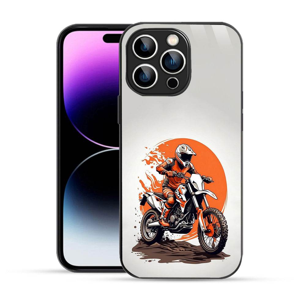 Bornstud Biker with extreme dirt Bike  Mobile Cover for iPhone 14 Pro – Vibrant Elegance with Premium Protection - Bornstud