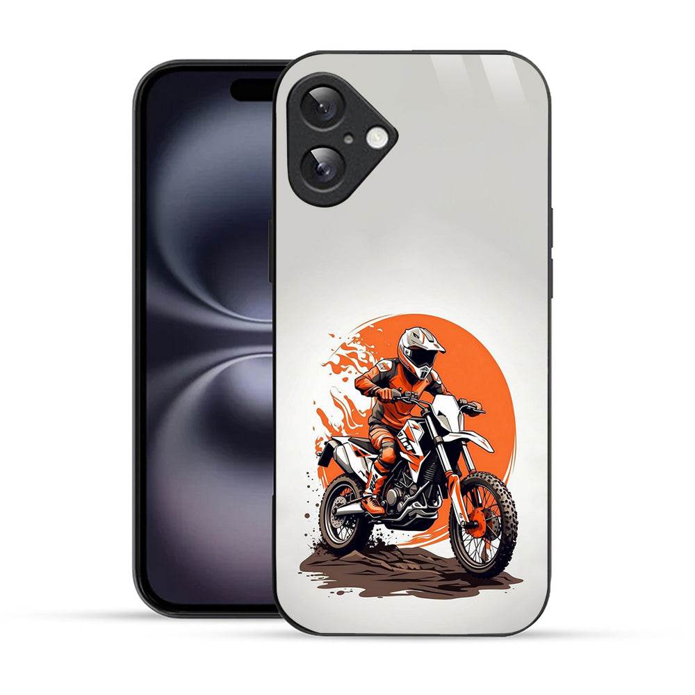 Bornstud Biker with extreme dirt Bike  Mobile Cover for iPhone 16 Plus – Vibrant Elegance with Premium Protection - Bornstud
