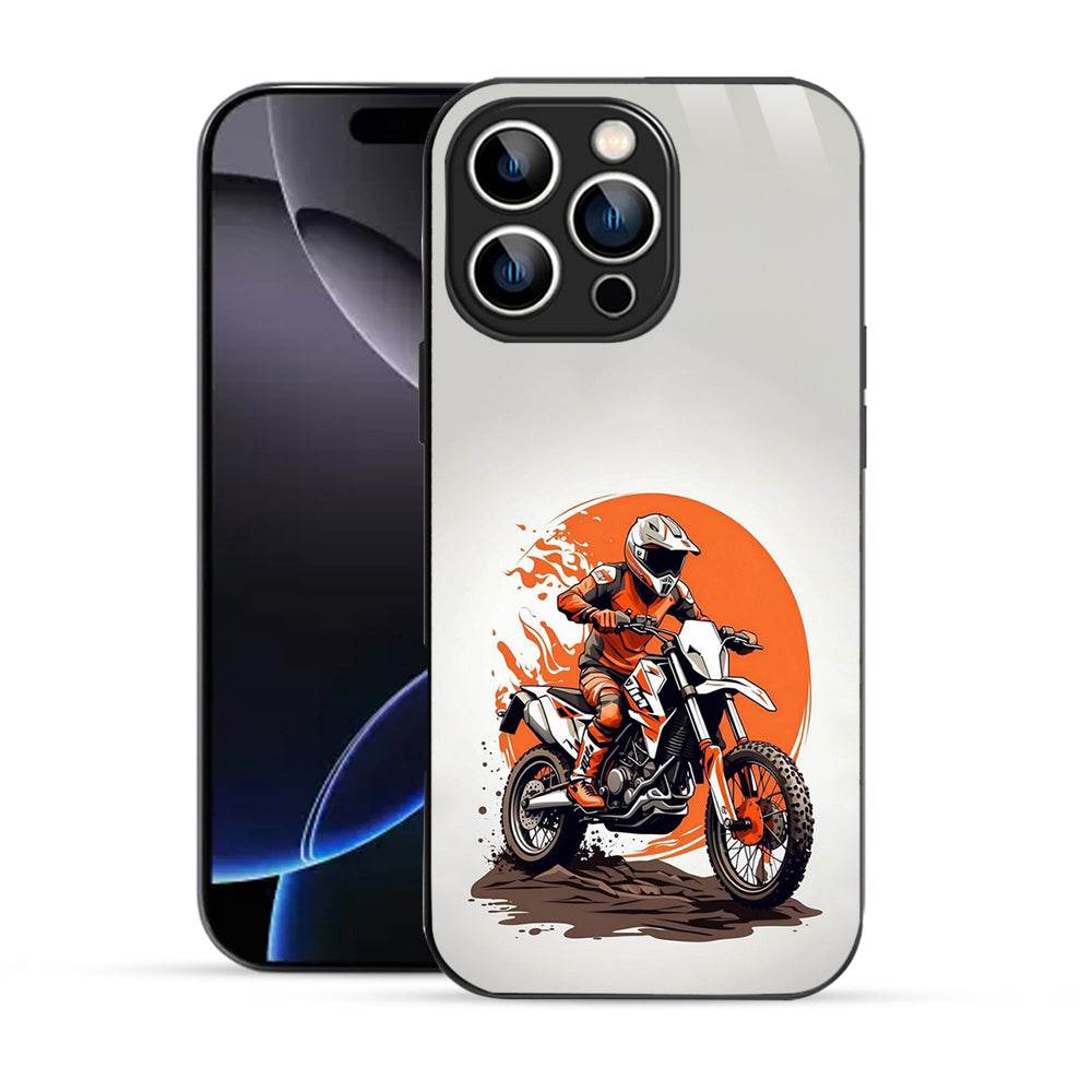 Bornstud Biker with extreme dirt Bike  Mobile Cover for iPhone 16 Pro – Vibrant Elegance with Premium Protection - Bornstud